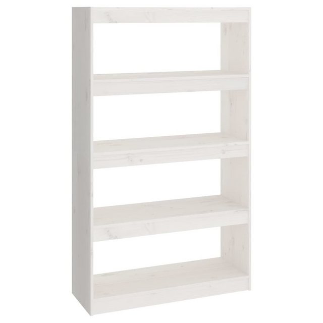 furnicato Bücherregal Bücherregal/Raumteiler Weiß 80x30x135,5 cm Massivholz günstig online kaufen