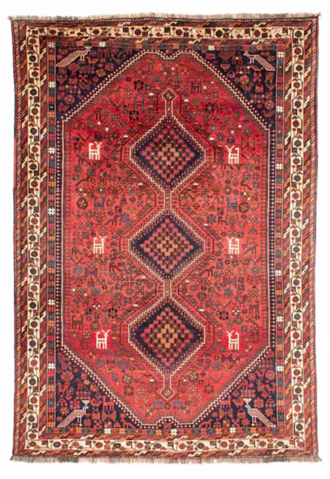 morgenland Wollteppich »Shiraz Medaillon Rosso 308 x 206 cm«, rechteckig, U günstig online kaufen