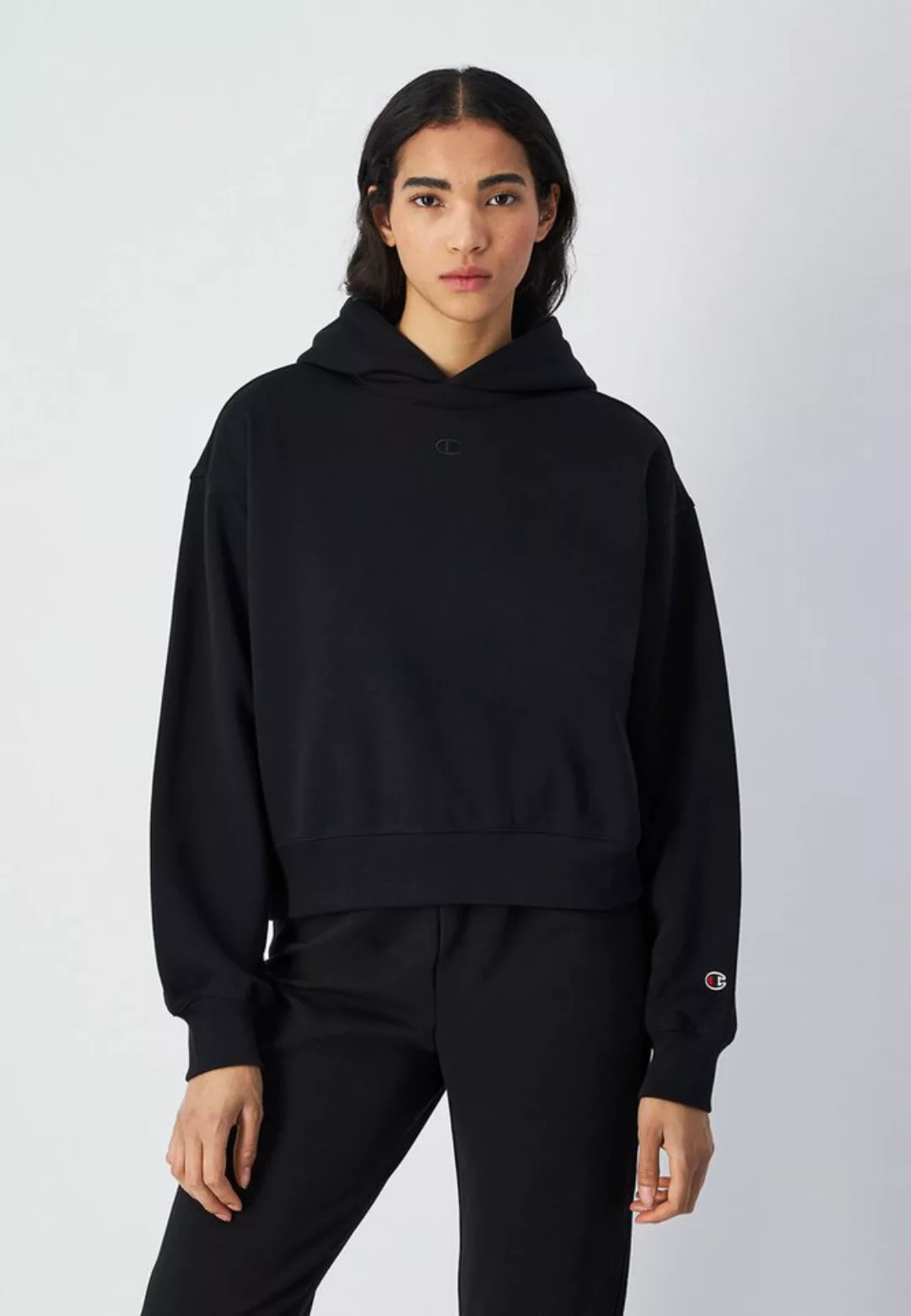 Champion Kapuzensweatshirt Damen Fleece-Hoodie mit Ton-in-Ton C-Logo - Whea günstig online kaufen