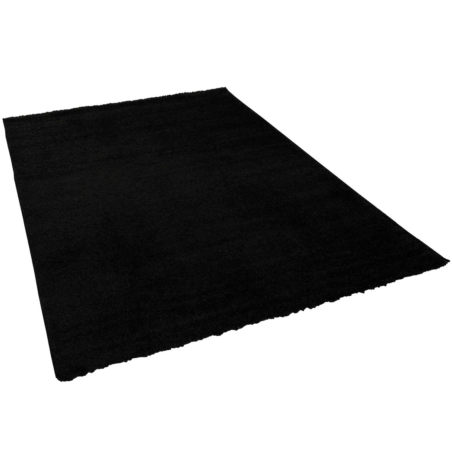 Pergamon Hochflor Langflor Teppich Aloha Schwarz 80x150cm günstig online kaufen