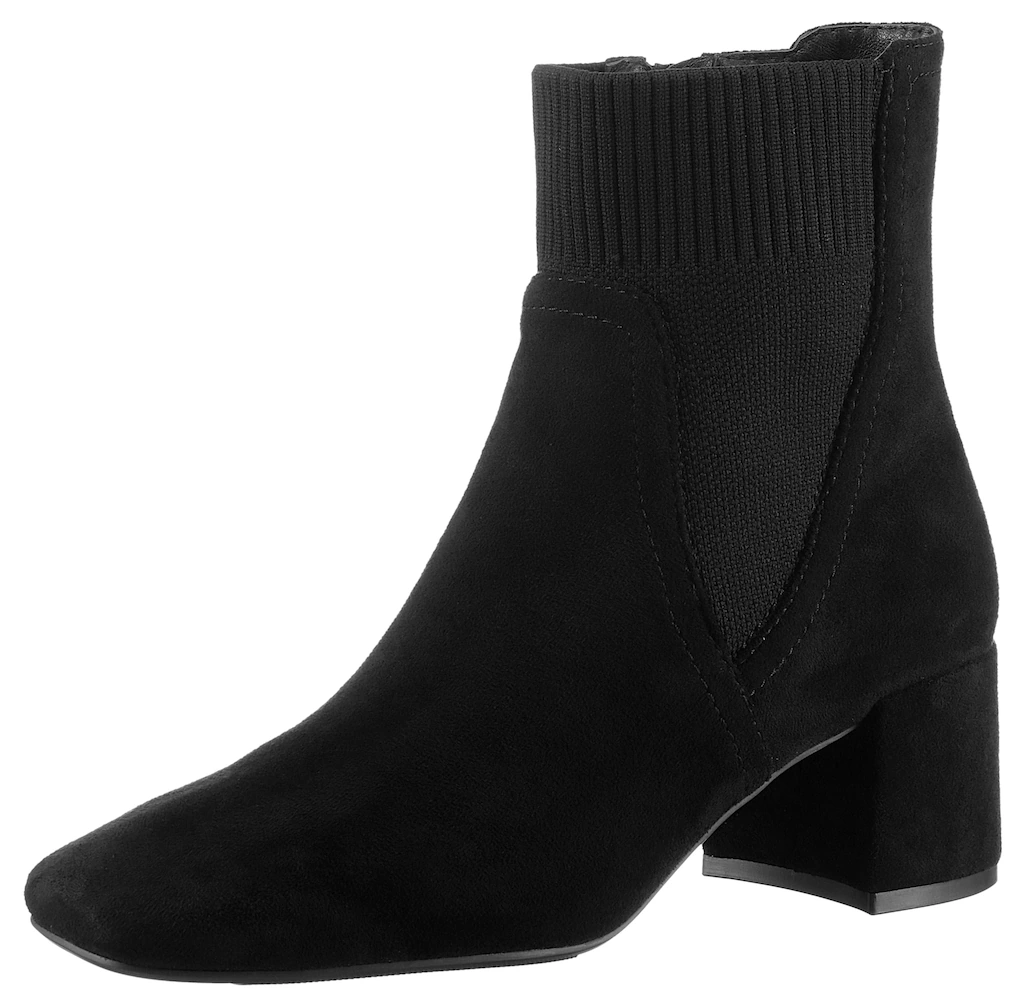 Aniston SHOES Stiefelette, Blockabsatz, Karreeform, mit Strick-Einsatz - NE günstig online kaufen