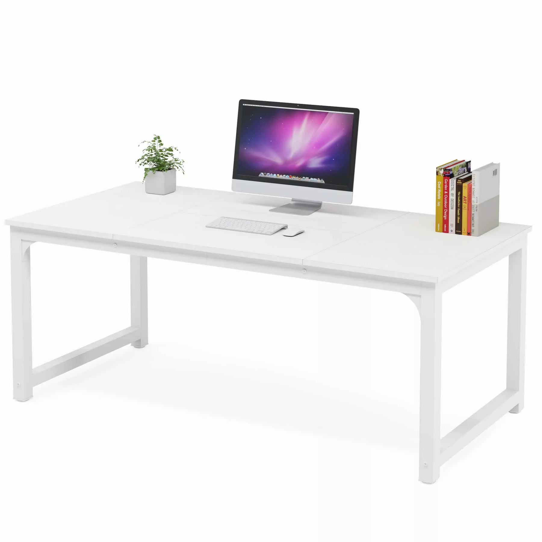 Tribesigns Schreibtisch Computertisch 160/180 cm, einfacher günstig online kaufen