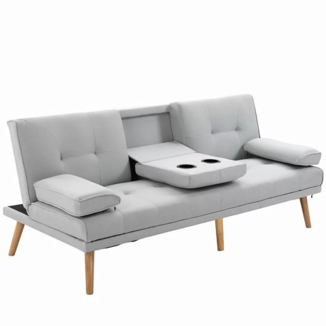 Schlafsofa 833-663 hellgrau B/H/T: ca. 181x78x77 cm günstig online kaufen