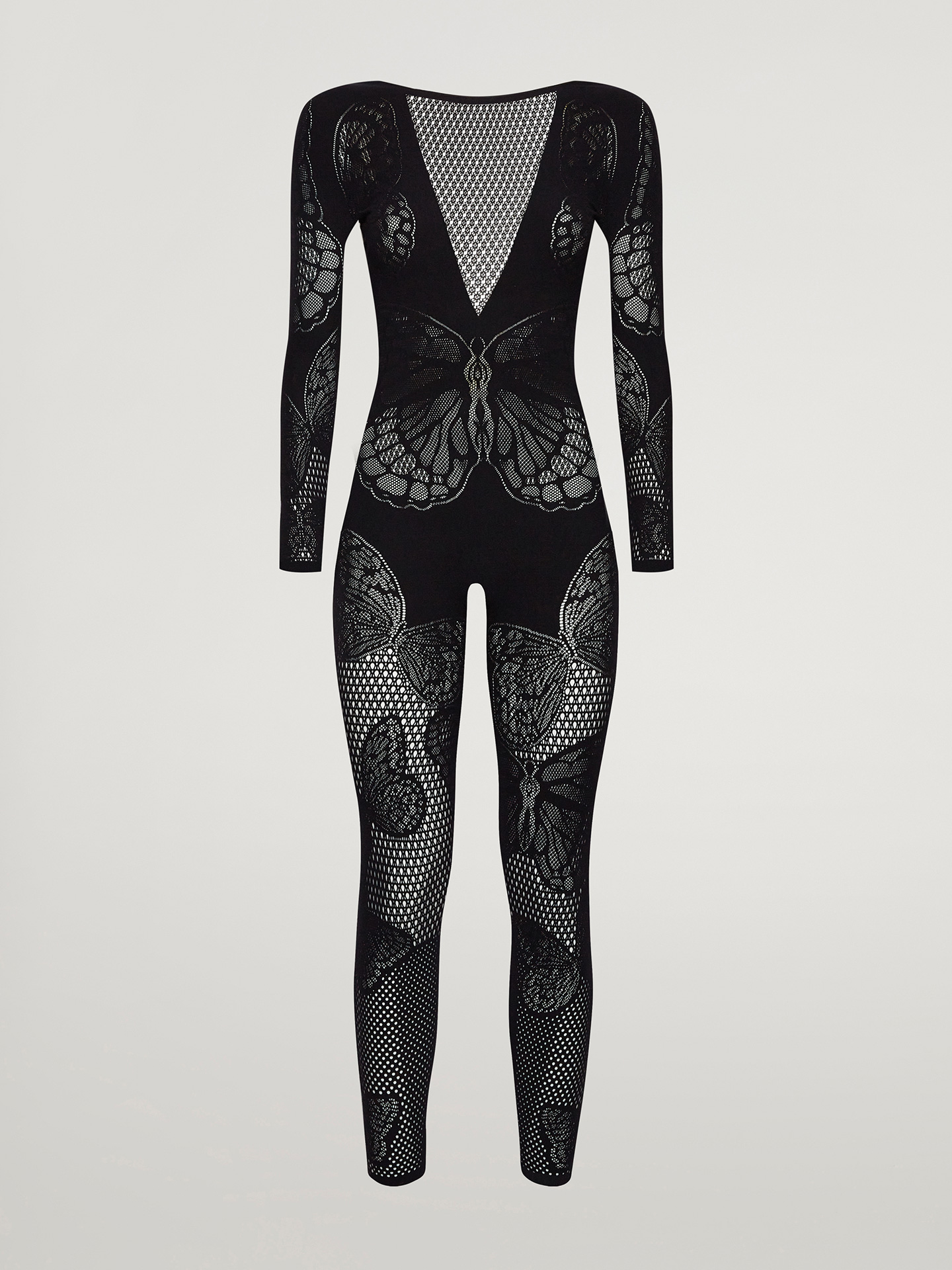 Wolford - Butterfly Net Jumpsuit, Frau, black, Größe: L günstig online kaufen