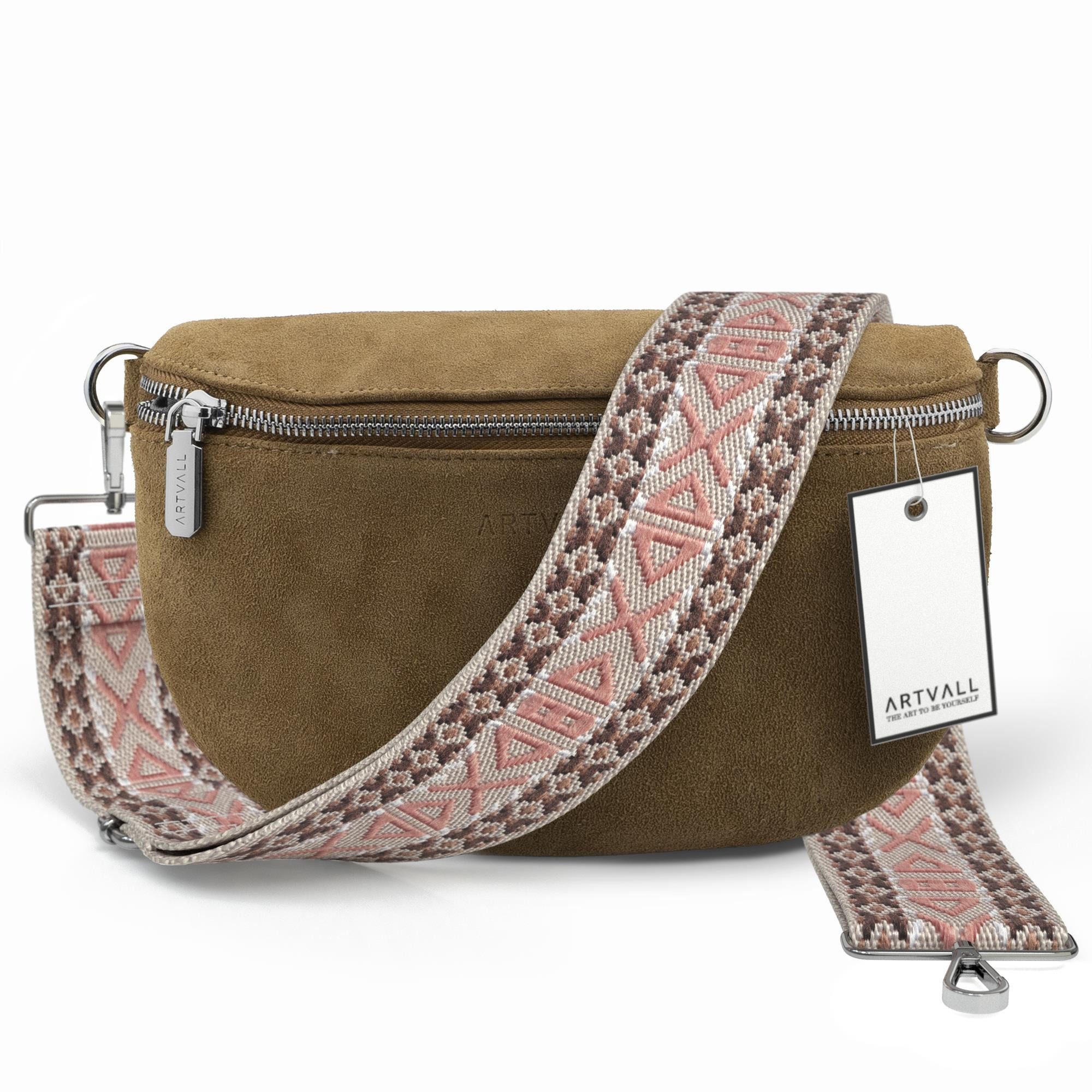ARTVALL Umhängetasche Wildleder Handtasche Damen Brusttasche günstig online kaufen