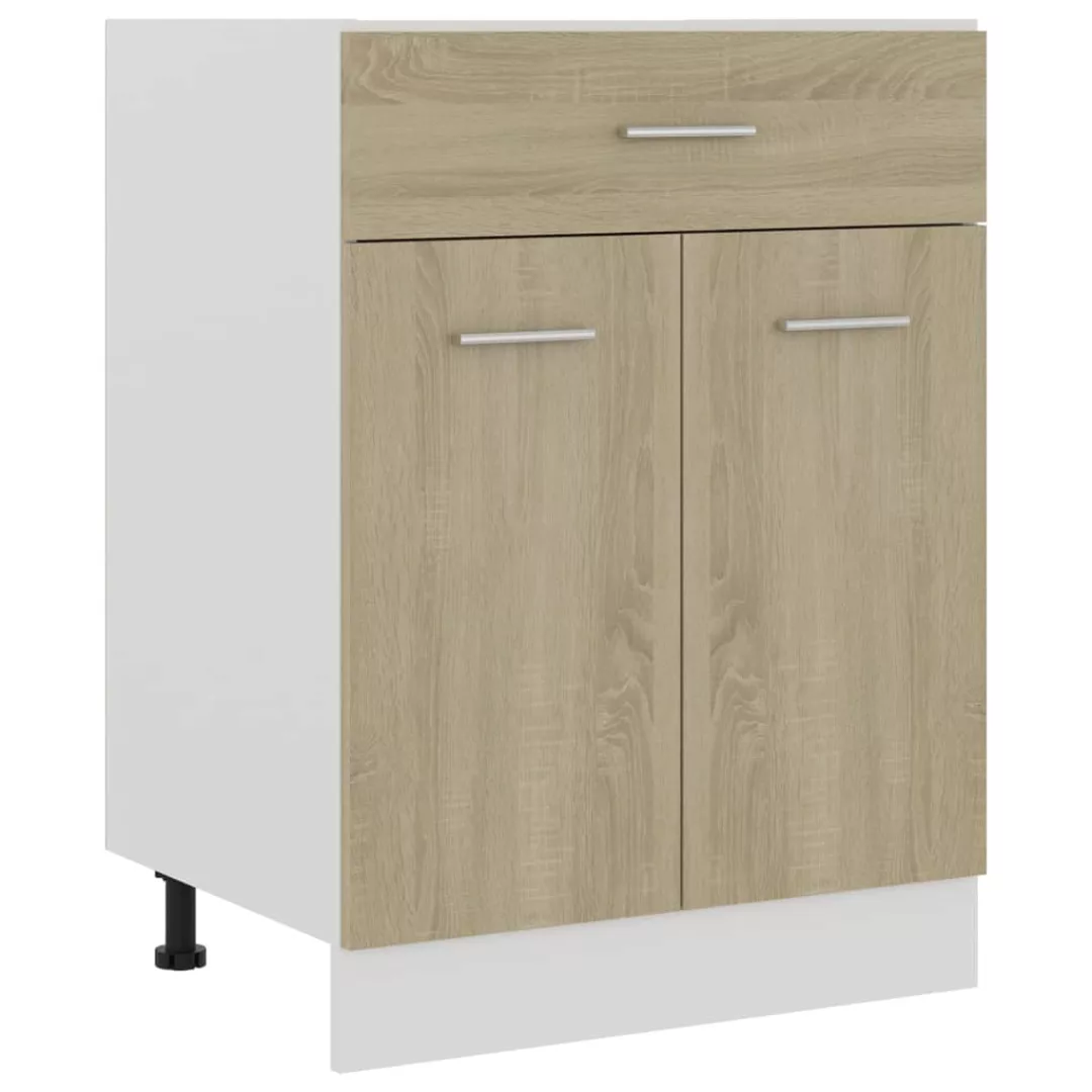 Schubunterschrank Sonoma-eiche 60x46x81,5 Cm Spanplatte günstig online kaufen