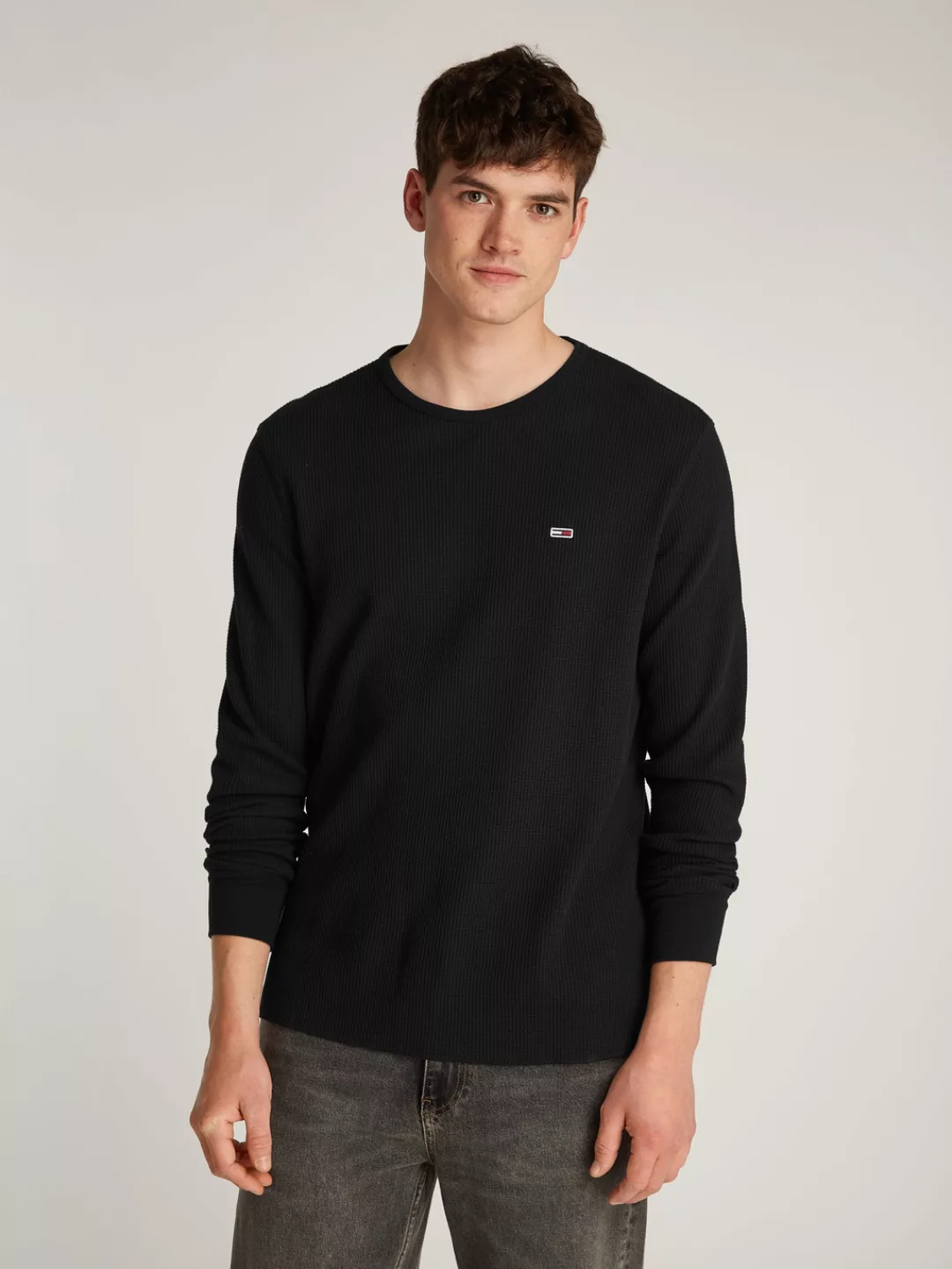 Tommy Jeans Langarmshirt "TJM SLIM WAFFLE L/S TEE EXT", mit Waffelstruktur günstig online kaufen