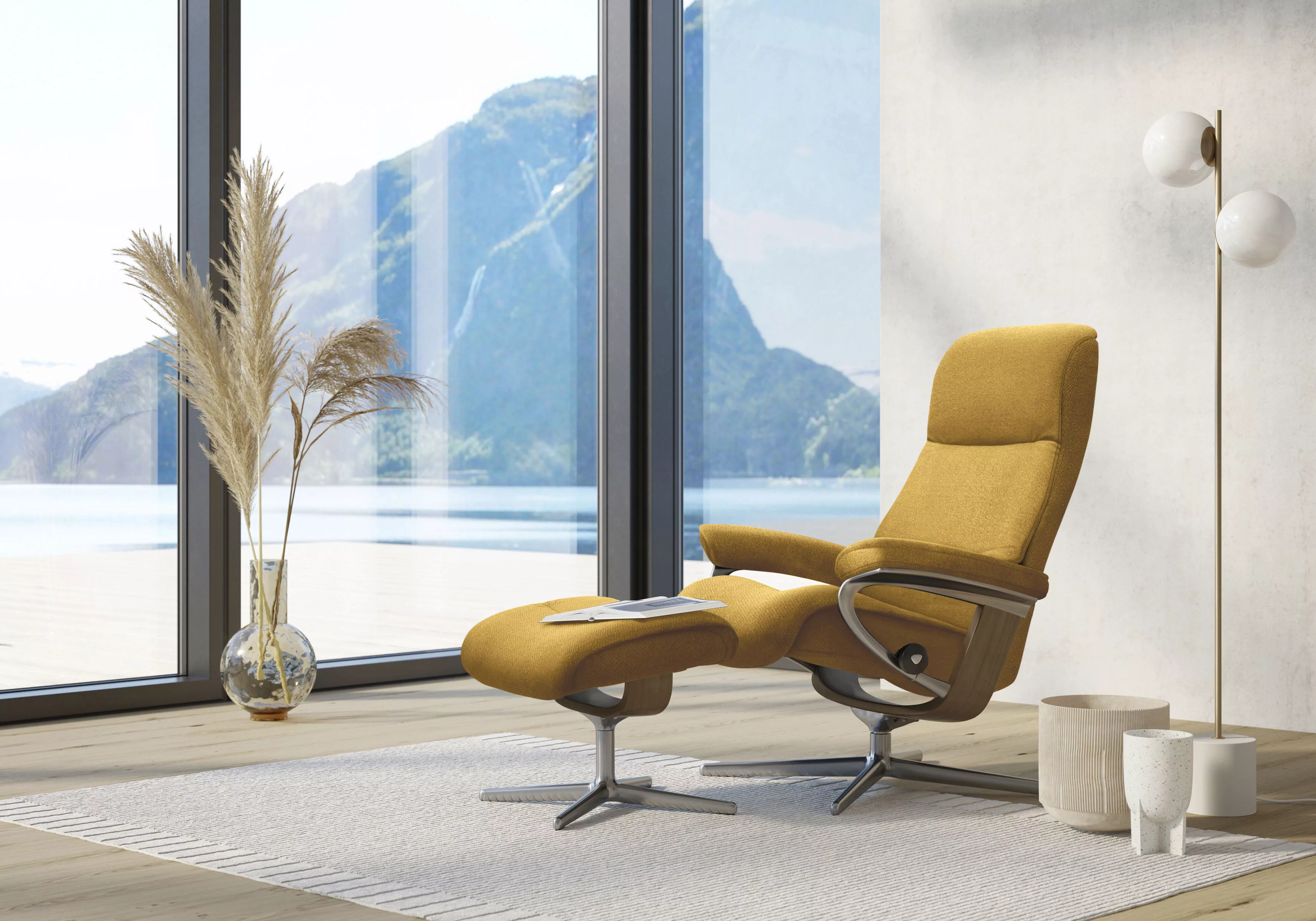 Stressless Relaxsessel "View", mit Cross Base, Größe S, M & L, Holzakzent E günstig online kaufen