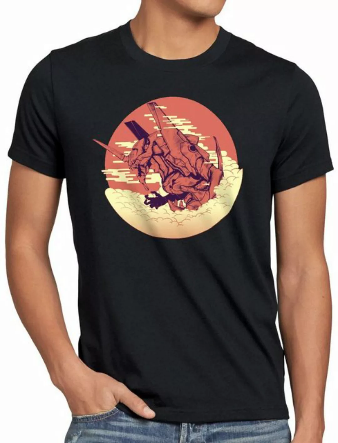 style3 Print-Shirt Herren T-Shirt Mecha Morgen neo tokyo3 evangelion günstig online kaufen