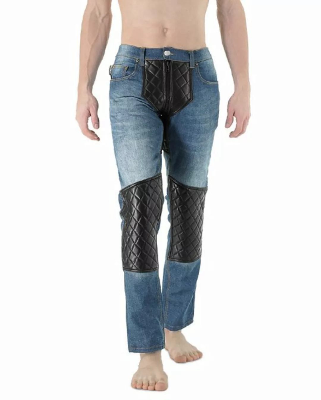 BOCKLE Lederhose Bockle® 1 GAY-ZIP Jeans and Leather Herren Lederjeans günstig online kaufen