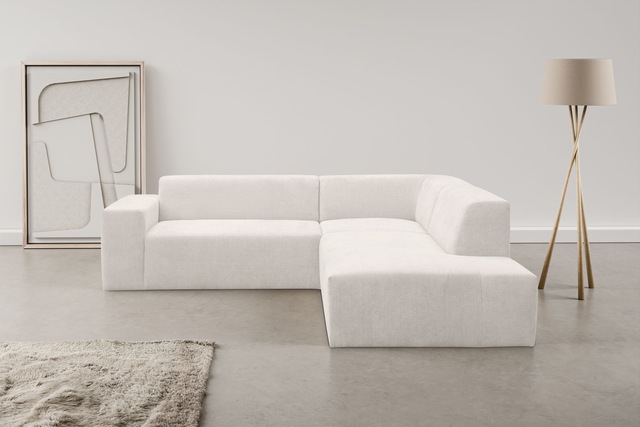 WERK2 Ecksofa "Zeus-M, tolles Sofa mit schönen Details, L-Form", Curvy Tren günstig online kaufen