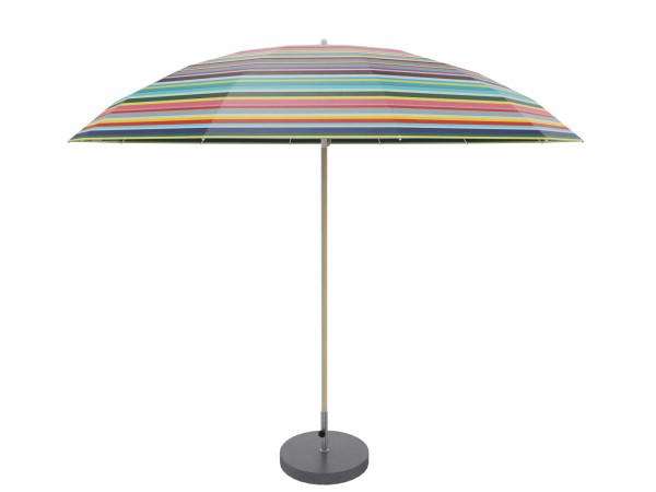 Pagodenschirm Ø 300 cm Holz/Streben weiß, Multicolor, mit Knickmechanismus günstig online kaufen