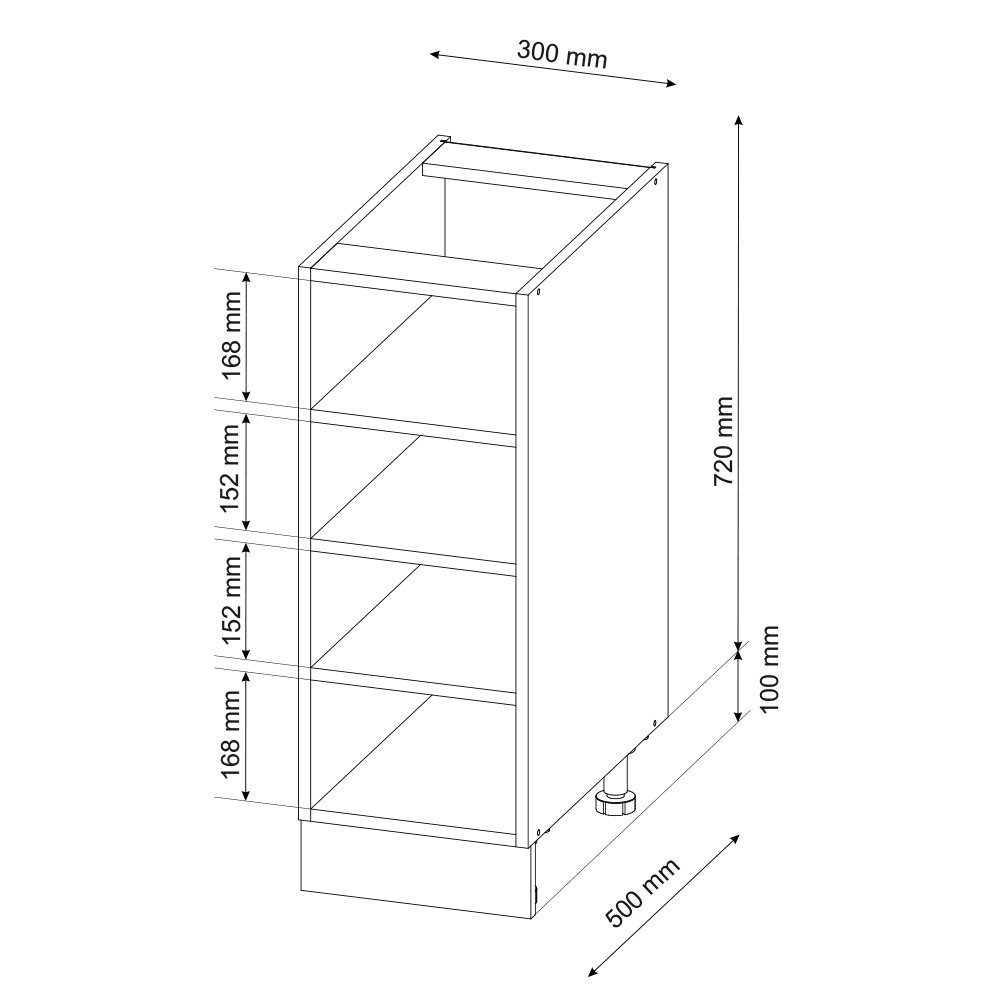Vicco Unterschrank Fame-Line, Weiß/Weiß, 30 cm, günstig online kaufen