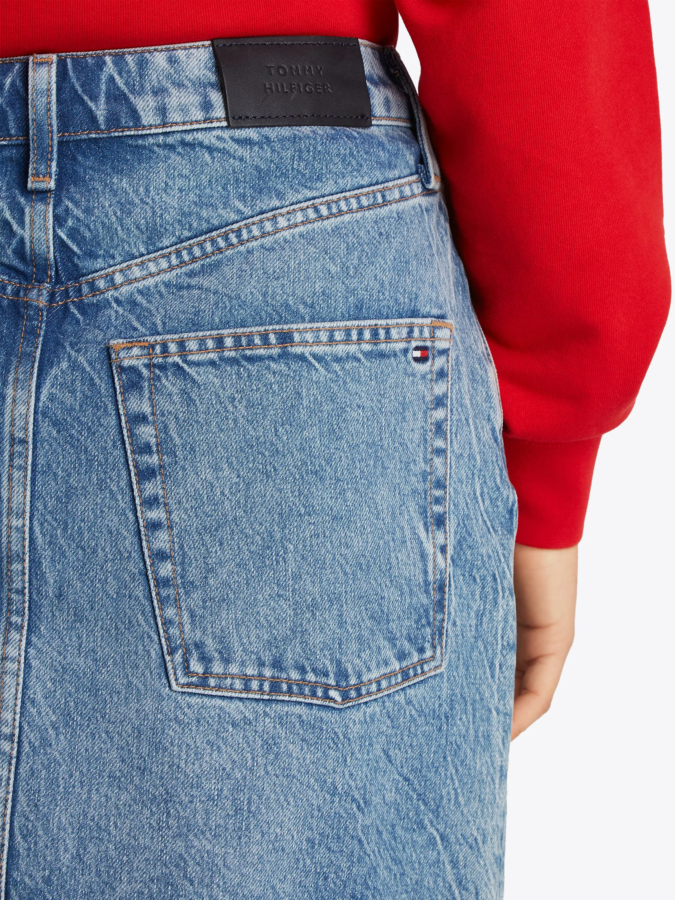 Tommy Hilfiger Jeansrock "DNM MINI SKIRT HW ALI", in Mini-Länge, in blauer günstig online kaufen