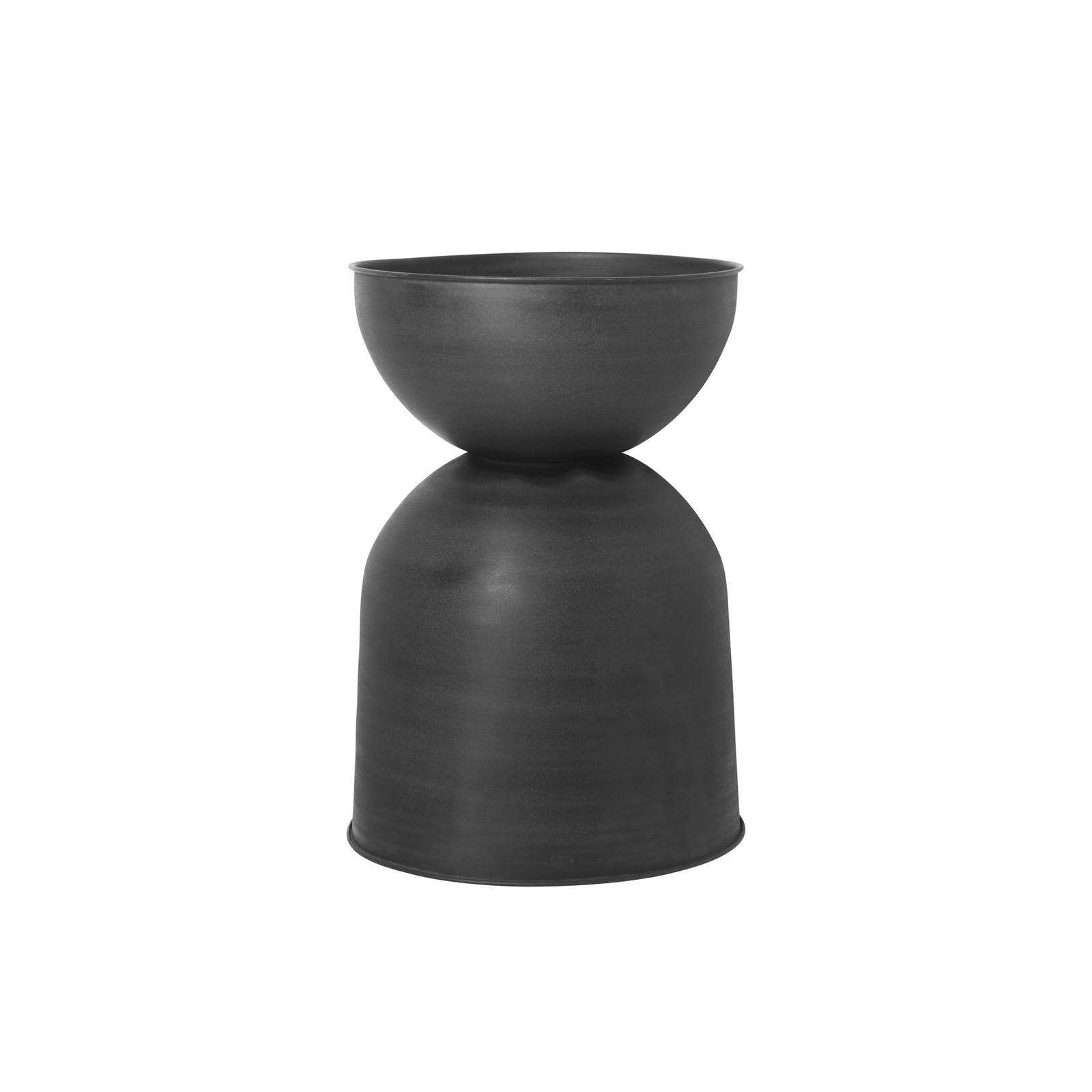 ferm LIVING Blumentopf Hourglass, schwarz, Ø 50 cm, wendbar günstig online kaufen