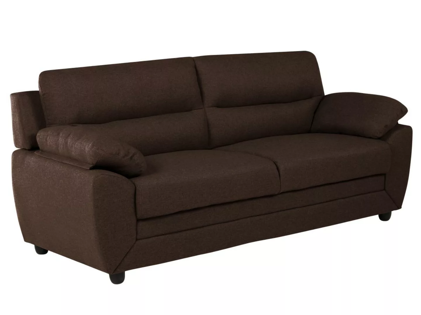 Sofa 3-Sitzer - Stoff - Braun - MANOA günstig online kaufen