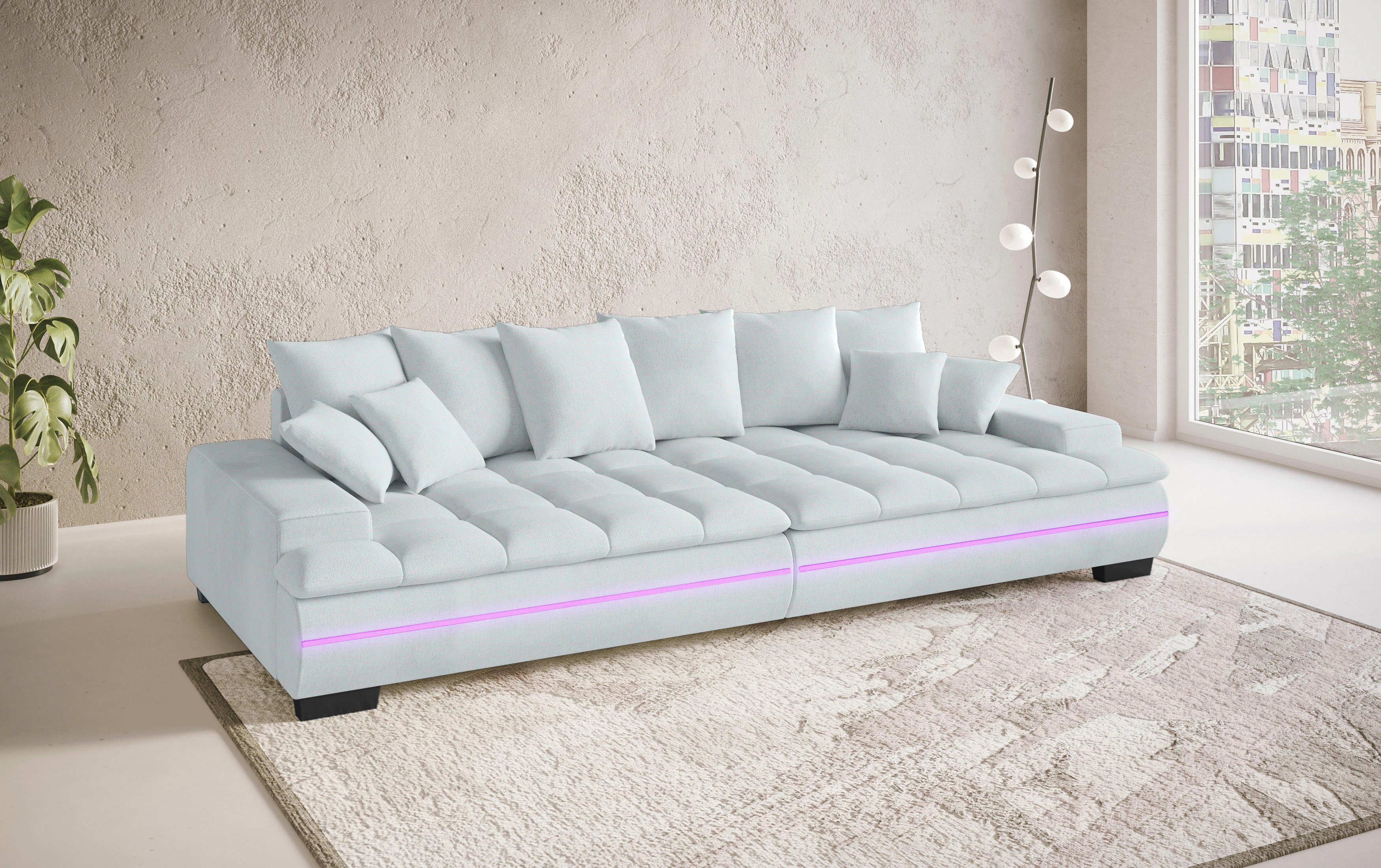 Mr. Couch Big-Sofa "Haiti II", RGB-LED Beleuchtung, Kaltschaumpolsterung, b günstig online kaufen