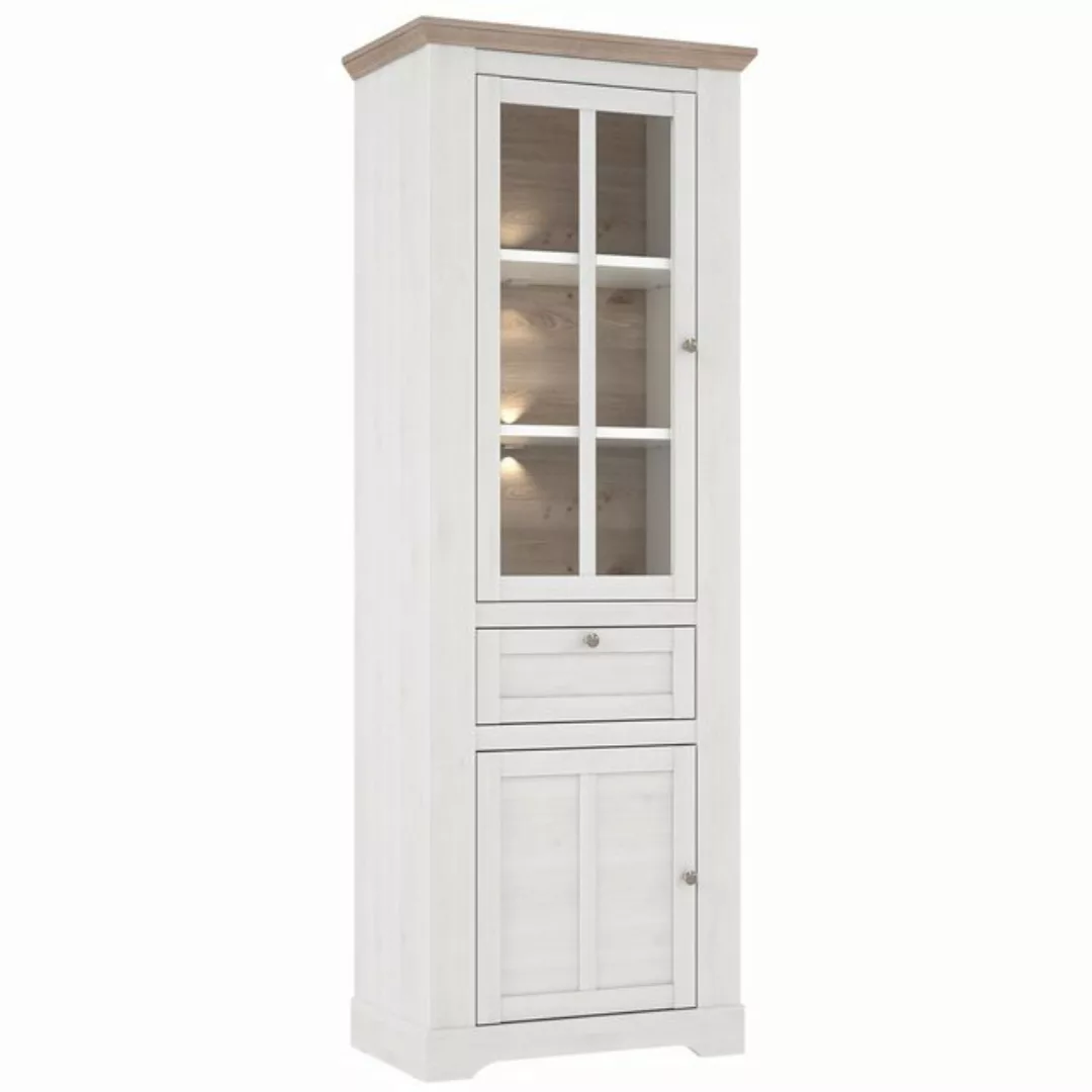 expendio Vitrine Iliano 2 Schneeeiche / Nelson Oak, 76x210x45 cm günstig online kaufen