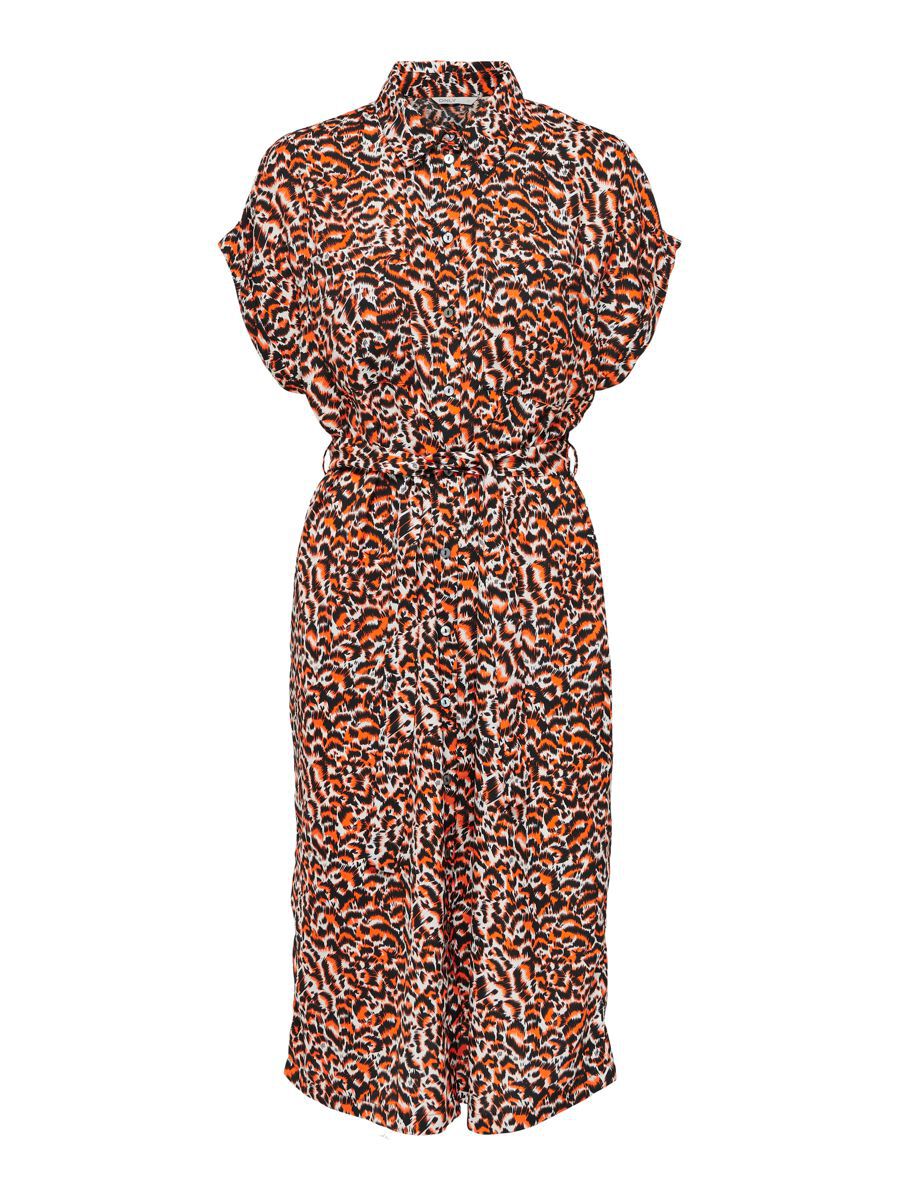 ONLY Kurzärmeliges Blusenkleid Damen Orange günstig online kaufen