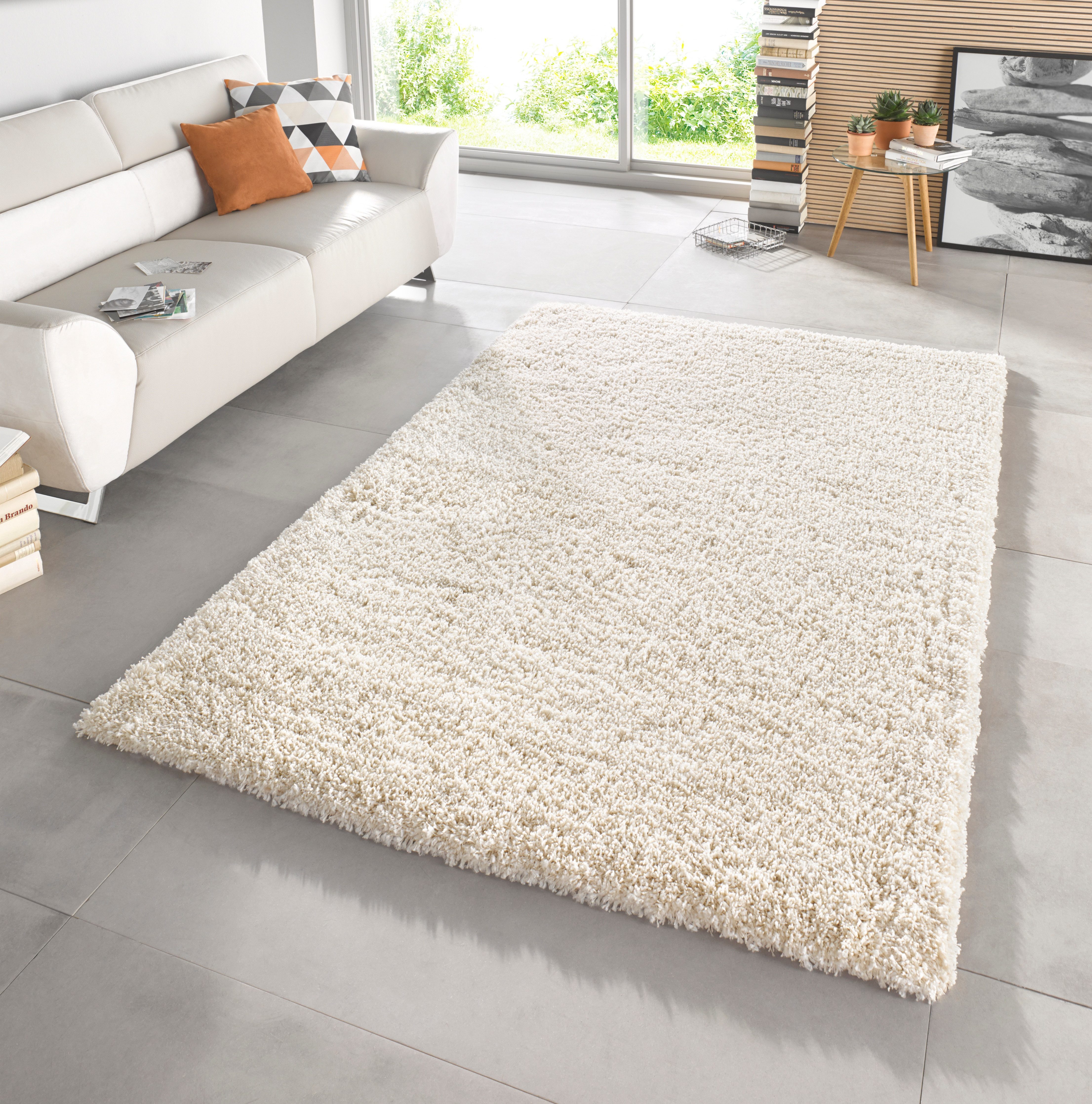 HANSE Home Hochflor-Teppich »Venice«, rechteckig, 45 mm Höhe, meliert, Shag günstig online kaufen