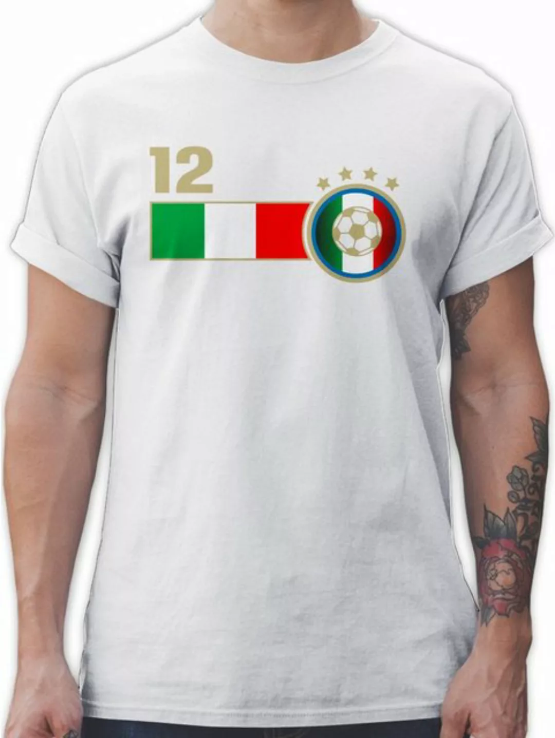 Shirtracer T-Shirt 12. Mann Italien Mannschaft 2026 Fussball WM Fanartikel günstig online kaufen