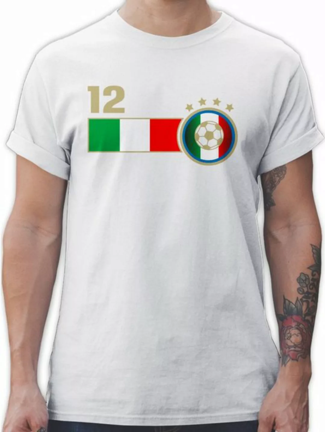 Shirtracer T-Shirt 12. Mann Italien Mannschaft 2024 Fussball EM Fanartikel günstig online kaufen
