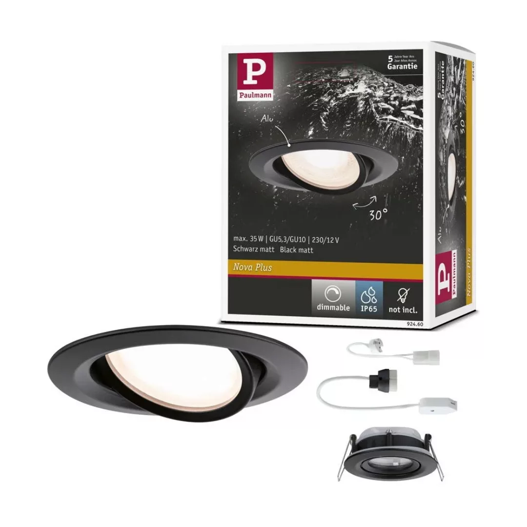 Paulmann LED Einbauleuchte »Nova Plus 1x35W Schwarz matt/Alu Zink«, 1 flamm günstig online kaufen