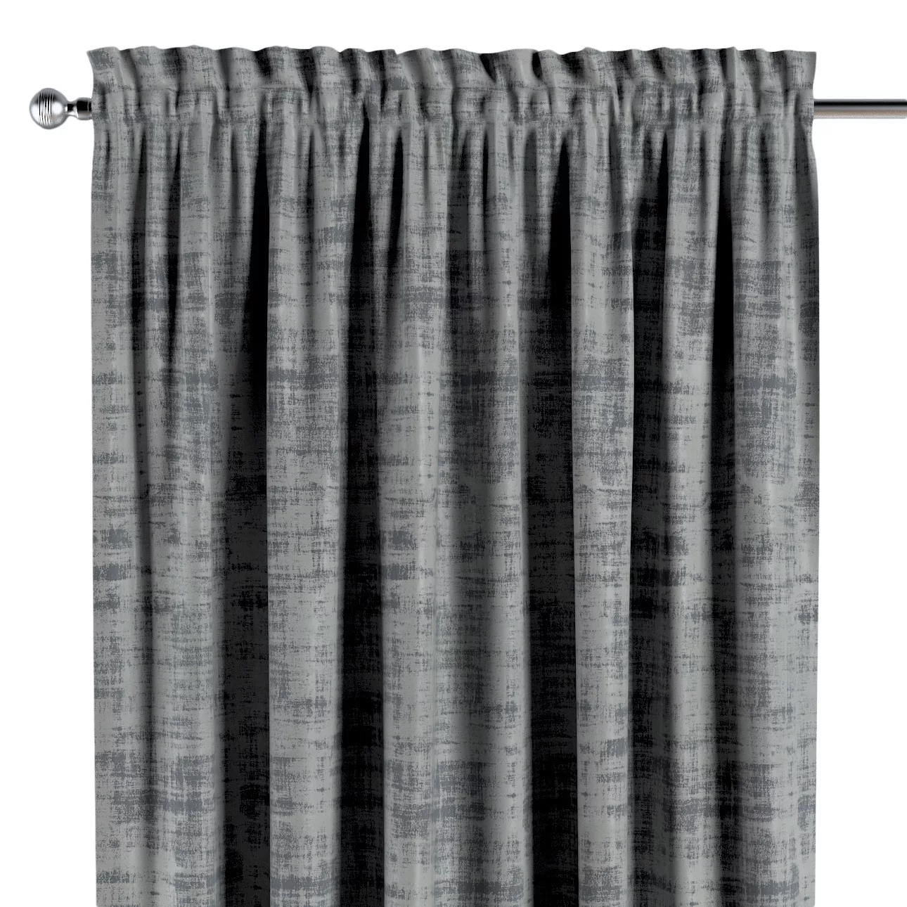 Vorhang mit Tunnel und Köpfchen, grau, Velvet (704-32) günstig online kaufen