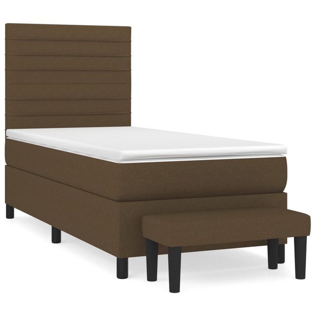 vidaXL Boxspringbett Boxspringbett mit Matratze und Fusshocker Stoff (100x günstig online kaufen