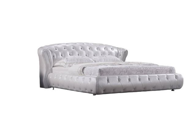 JVmoebel Bett Weiß Bett Chesterfield Designer Doppel 160-200 cm (1-tlg., Be günstig online kaufen