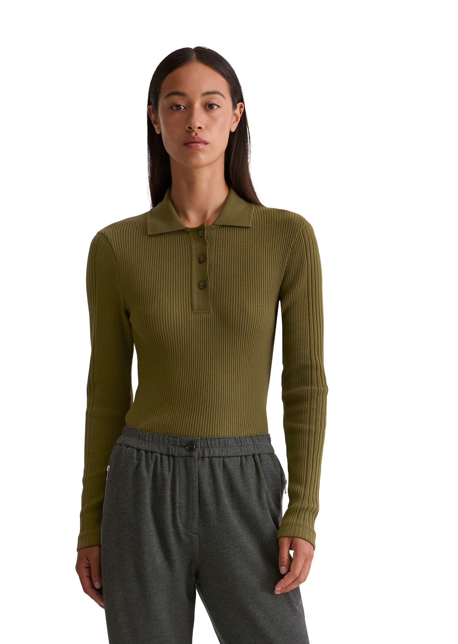 Marc OPolo Langarm-Poloshirt "aus Organic Cotton Jersey" günstig online kaufen