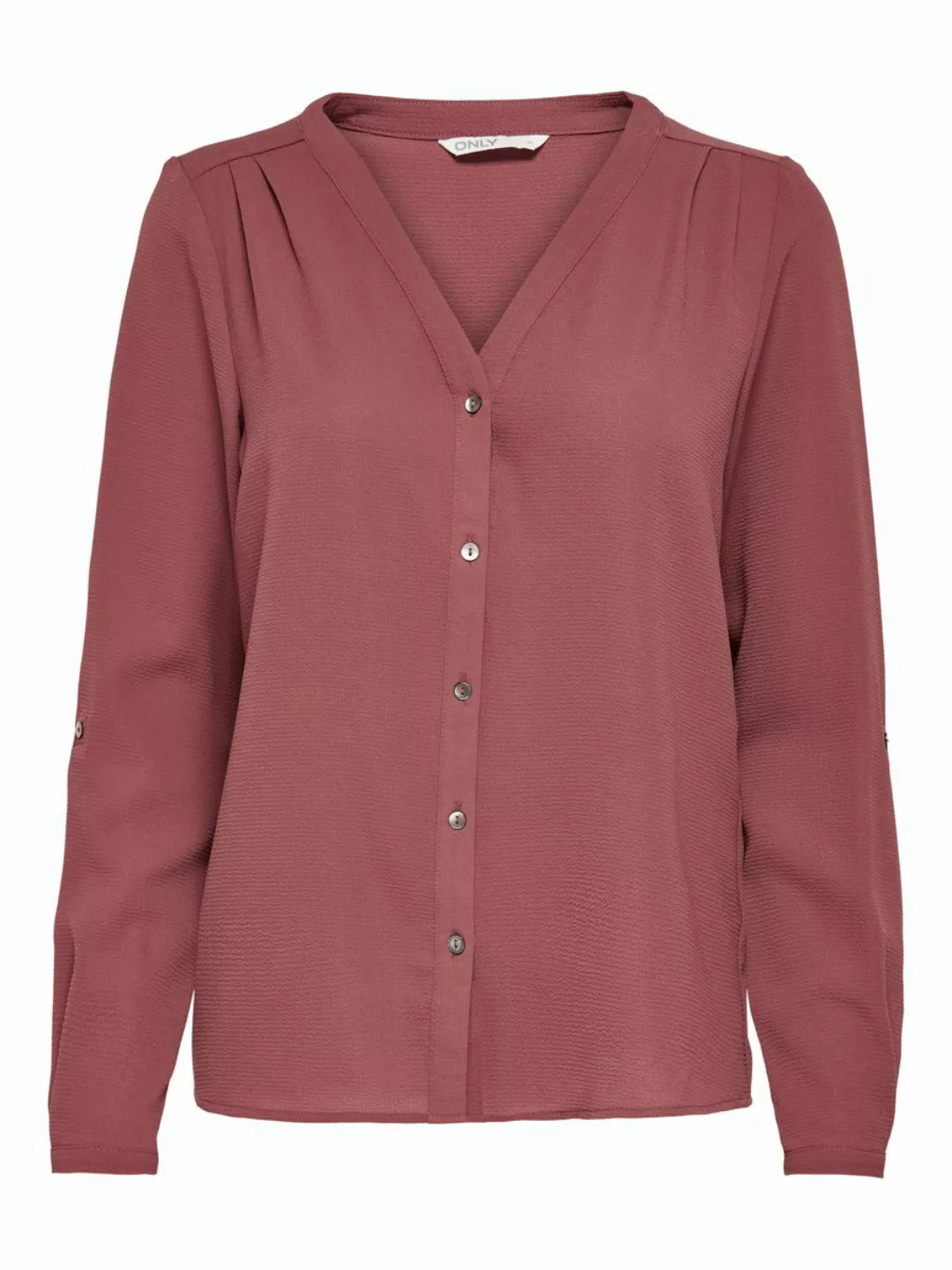 ONLY Lockeres Langarmhemd Damen Rot günstig online kaufen