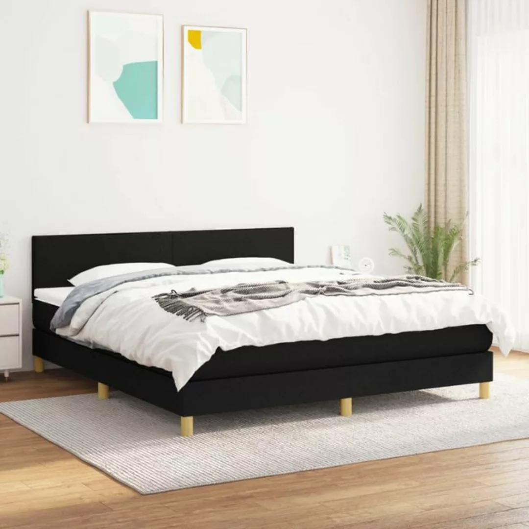 vidaXL Bettgestell Boxspringbett mit Matratze Weiß 140x190 cm Kunstleder Be günstig online kaufen