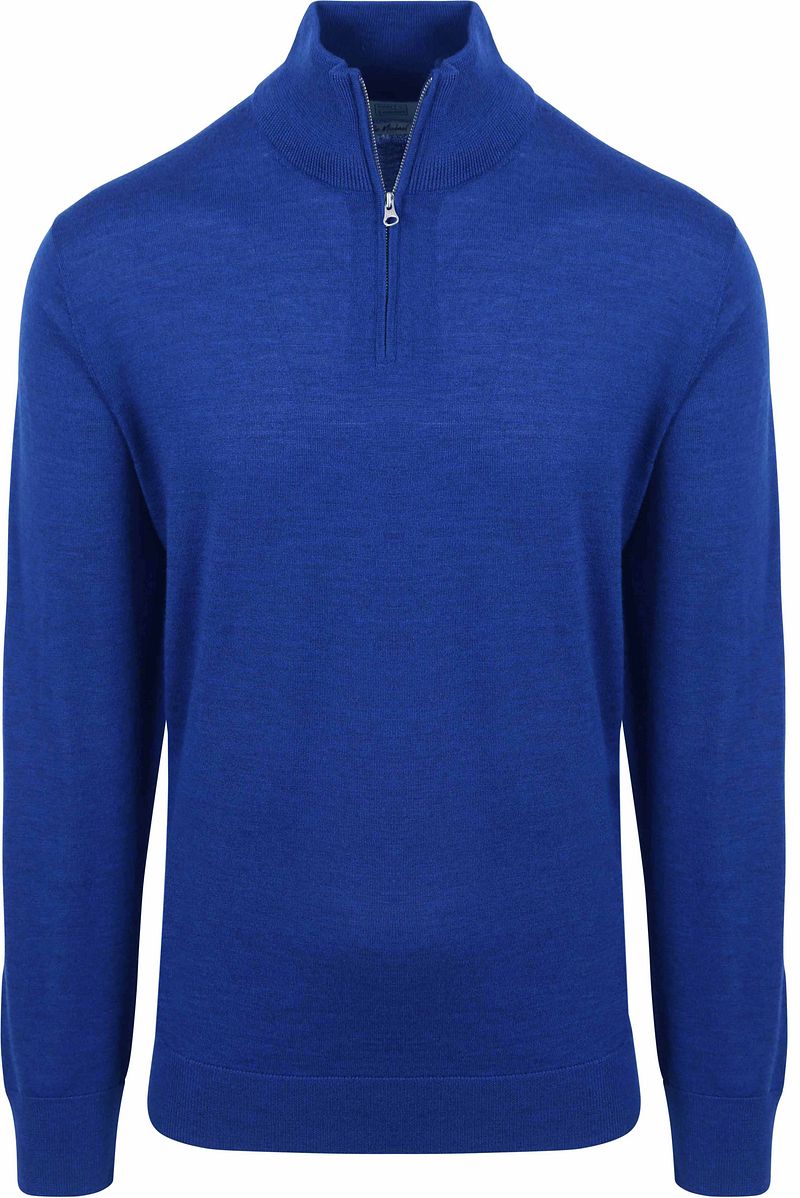 King Essentials The Michael Half Zip Pull Merino Royal Blau - Größe S günstig online kaufen