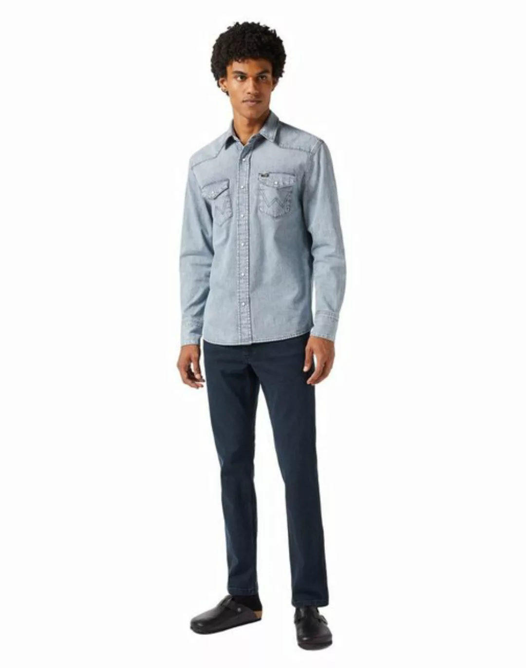 Wrangler Herren Jeans GREENSBORO - Regular Fit - Blau - Cloudy Skies günstig online kaufen