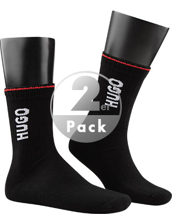 HUGO Socken QS Rib Logo 2er Pack 50468423/001 günstig online kaufen
