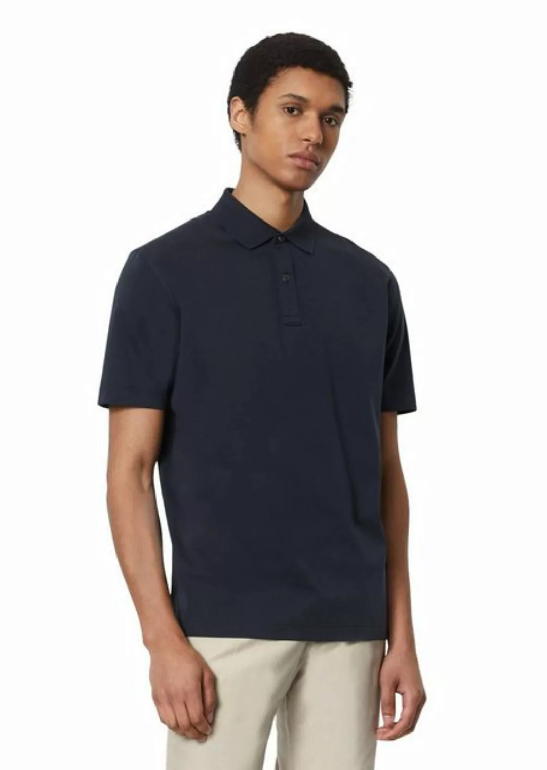 Marc O'Polo Poloshirt in besonders edler Web-Optik günstig online kaufen