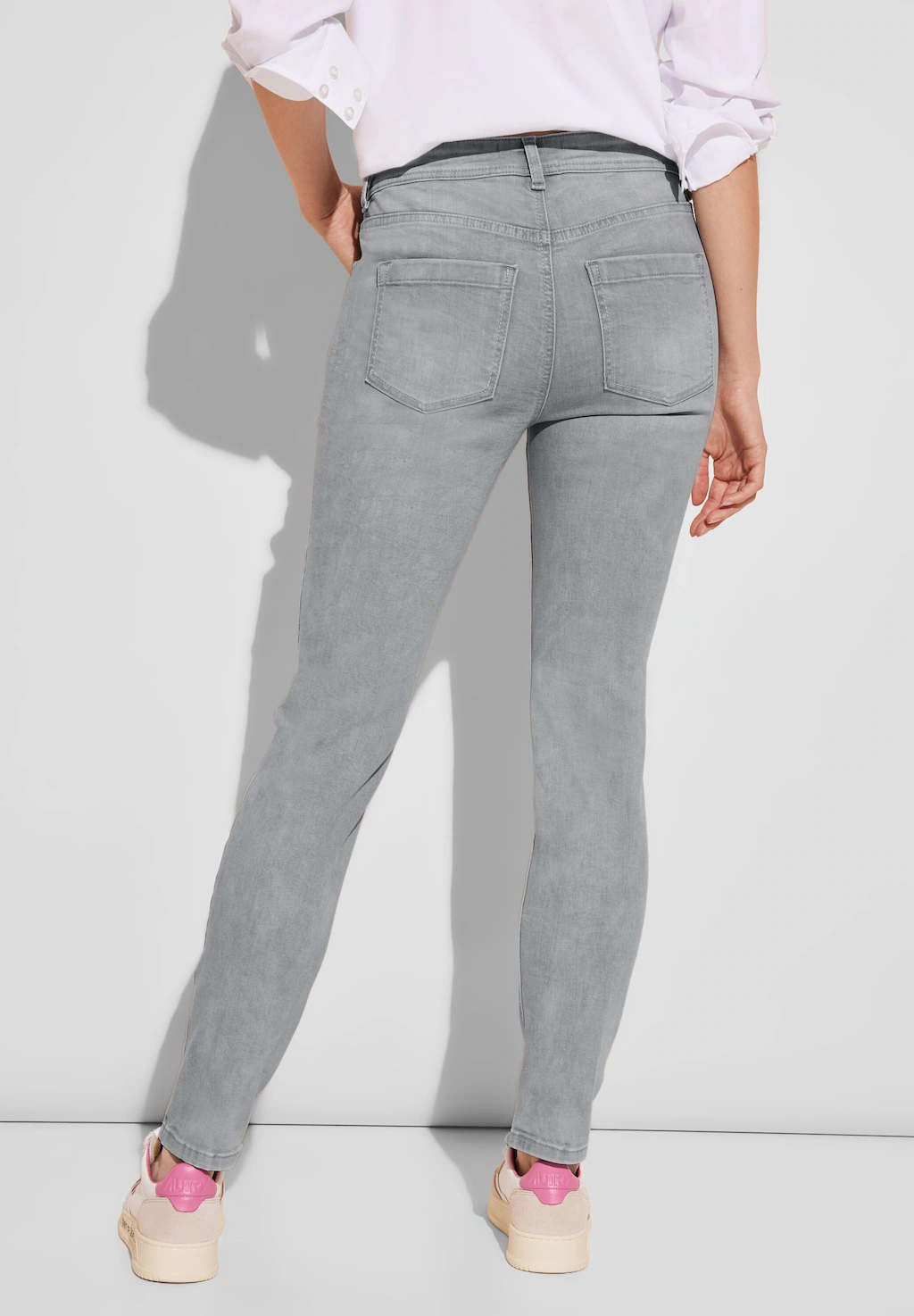 STREET ONE Slim-fit-Jeans in grauer Waschung günstig online kaufen