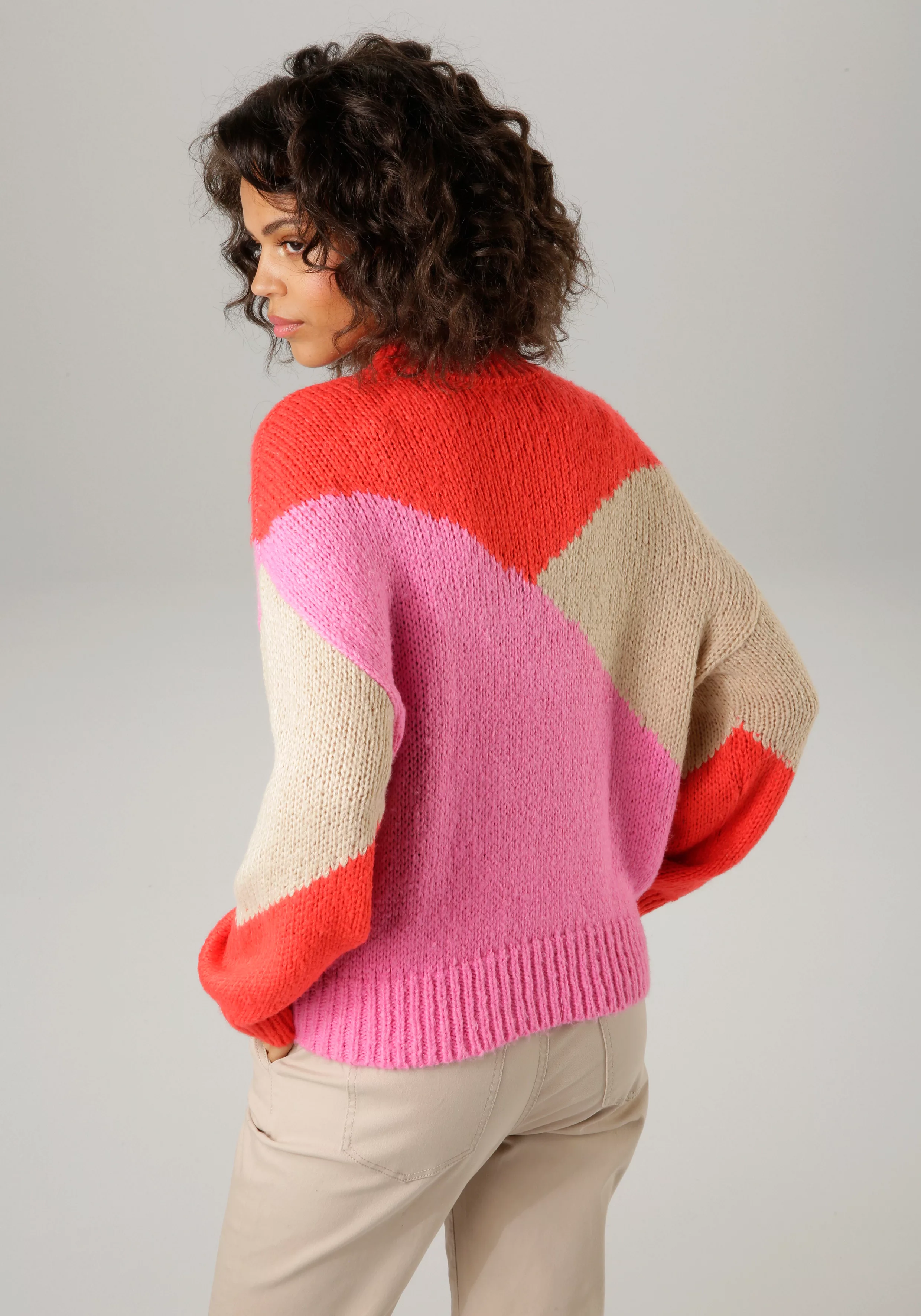 Aniston CASUAL Strickpullover, im farbenfrohen Colorblocking - NEUE KOLLEKT günstig online kaufen