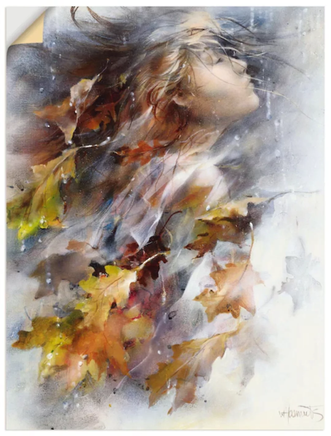 Artland Wandbild "Herbst", Frau, (1 St.), als Leinwandbild, Poster, Wandauf günstig online kaufen