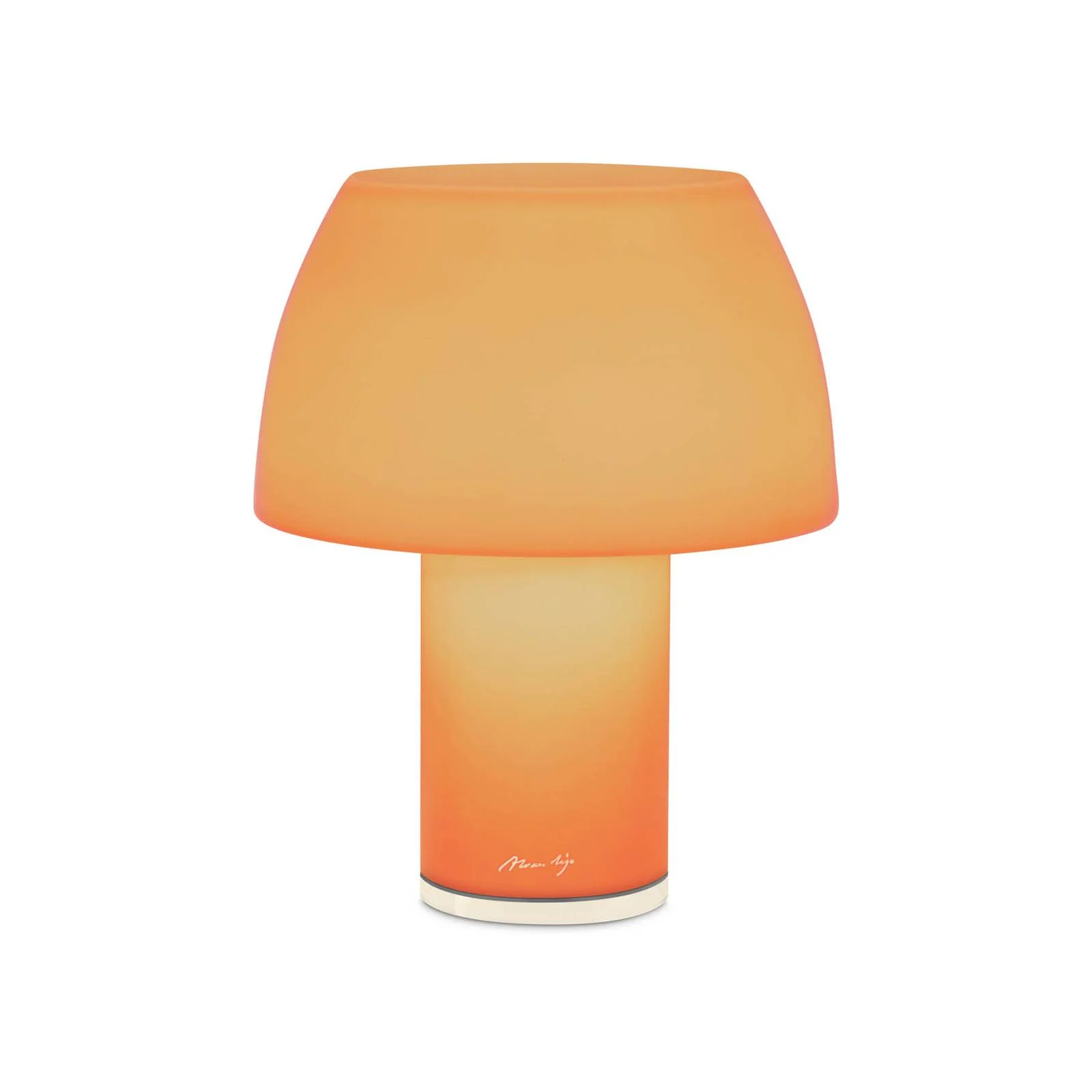 Nemo LED-Akku-Tischleuchte Lorosae, orange, Glas, IP54, USB günstig online kaufen