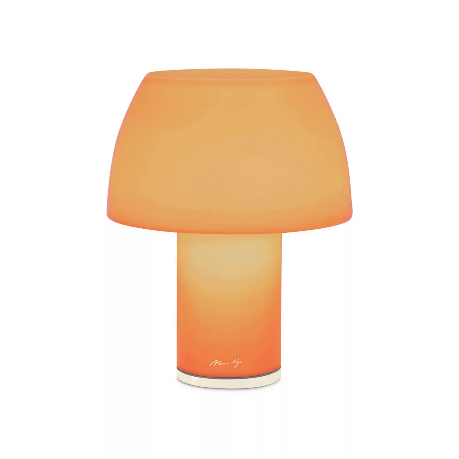 Nemo LED-Akku-Tischleuchte Lorosae, orange, Glas, IP54, USB günstig online kaufen