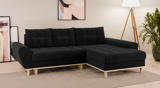 Home affaire Ecksofa "Ahrdorf mit Bettfunktion und Bettkasten, Maße: B/H/T günstig online kaufen