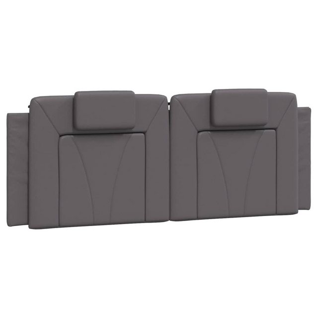 vidaXL Bett, Kopfteil-Kissen Cappuccino-Braun 140 cm Kunstleder günstig online kaufen