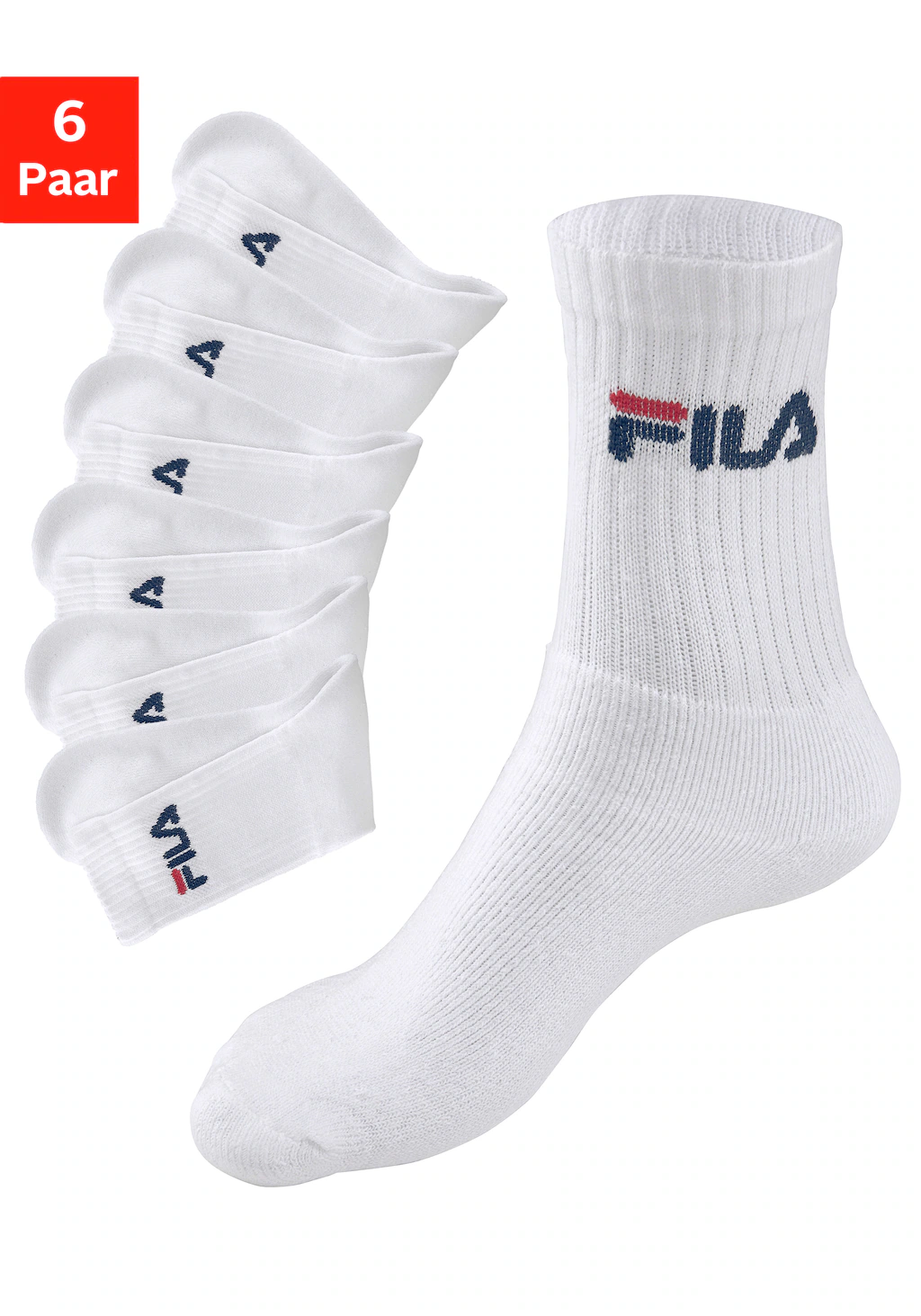 Fila Tennissocken, (6er Pack), mit eingestricktem Logo günstig online kaufen