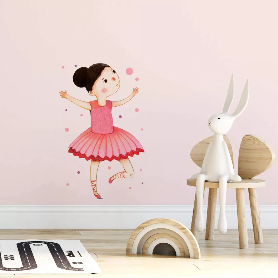 Wall-Art Wandtattoo "Tanzende Ballerina Rosa Rot", (1 St.), selbstklebend, günstig online kaufen