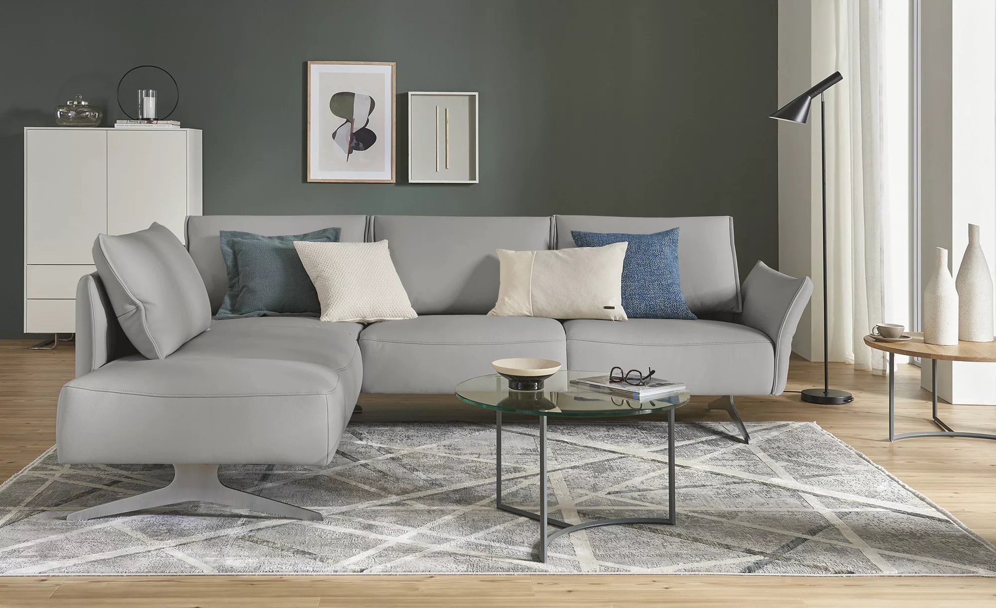 KOINOR Ecksofa  Vineto ¦ silber ¦ Maße (cm): B: 272 H: 83 T: 207.0 Polsterm günstig online kaufen