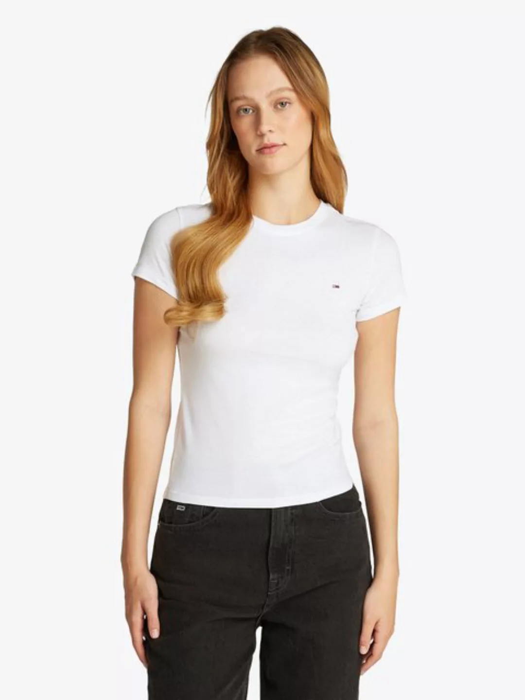 Tommy Jeans T-Shirt "TJW SLIM C-NECK TEE", mit Logo-Stickerei günstig online kaufen