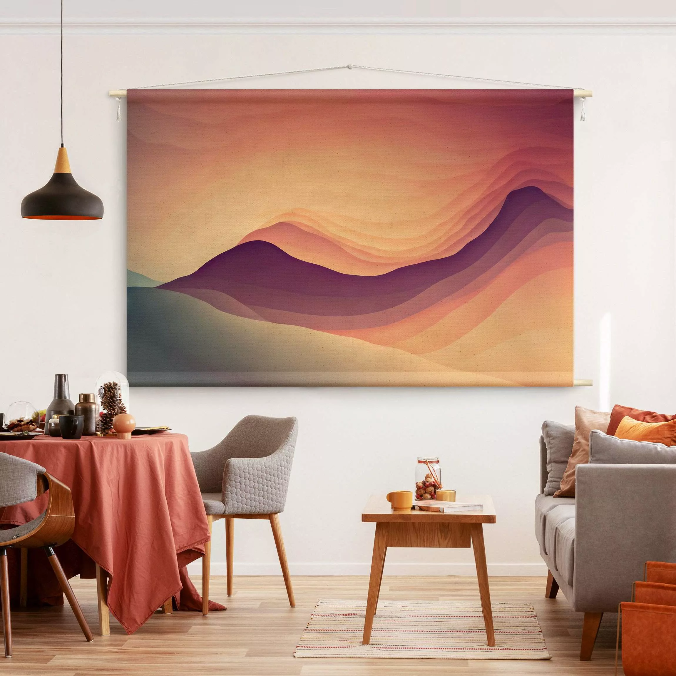 Wandteppich Wärmender Farbverlauf günstig online kaufen