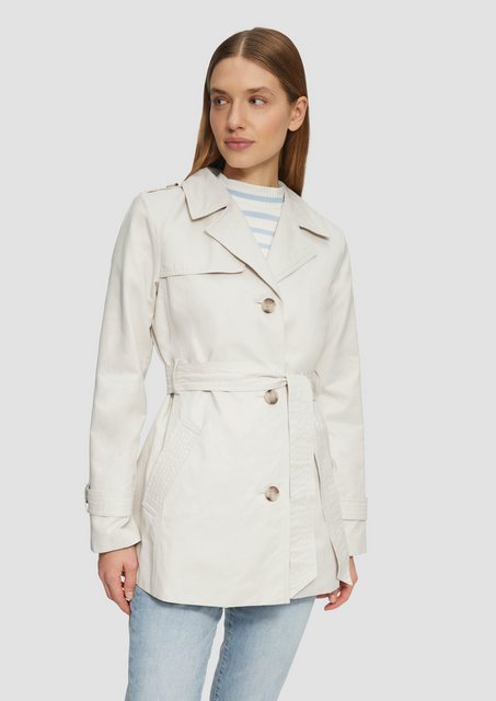 s.Oliver Funktionsjacke Kurzer Trench mit Gürtel günstig online kaufen